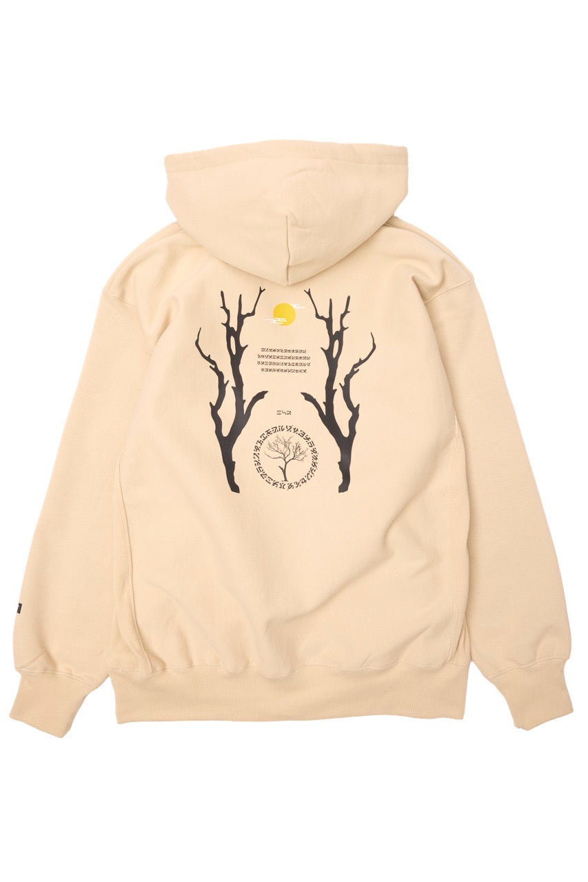 "Night and Cranes" pullover hoodie (fleece lining)