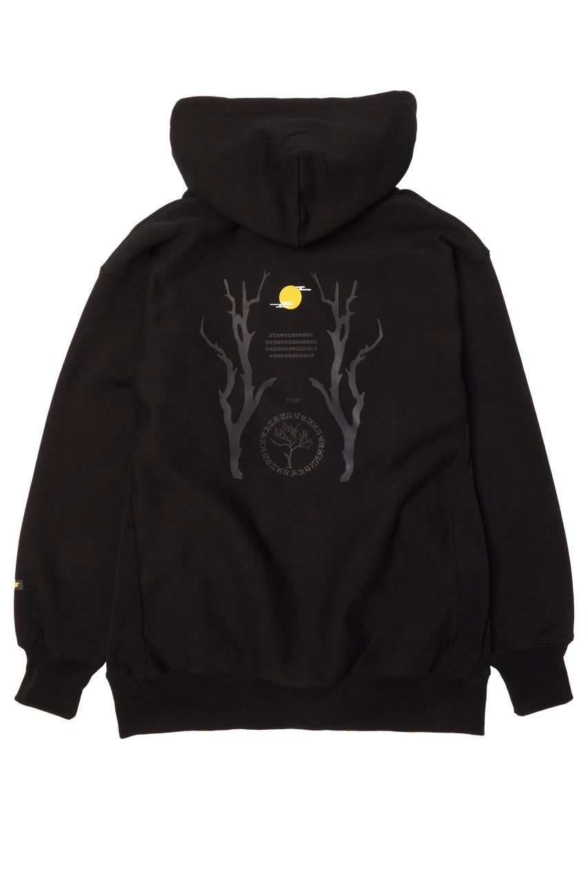 "Night and Cranes" pullover hoodie (fleece lining)