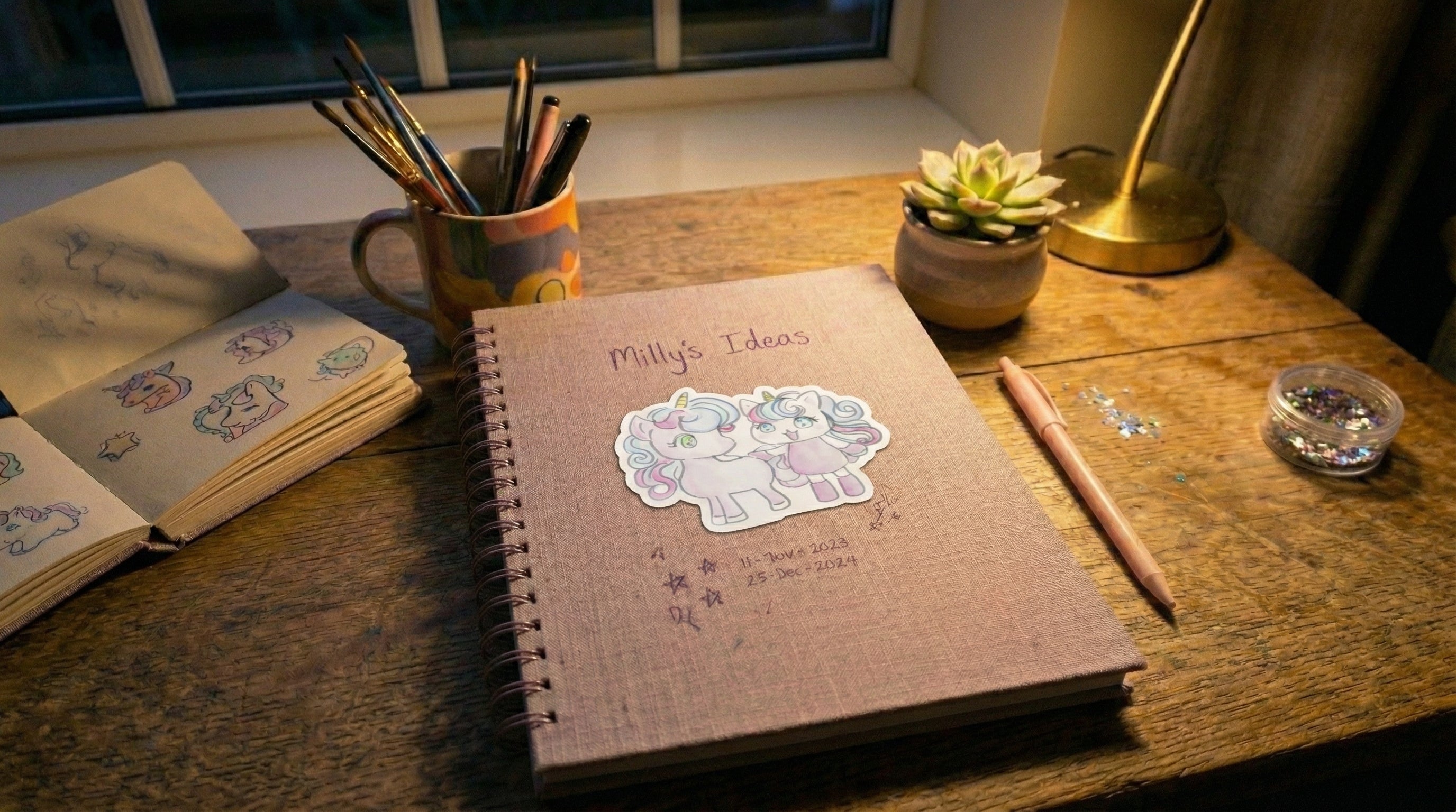 仲良しユニコーンステッカー