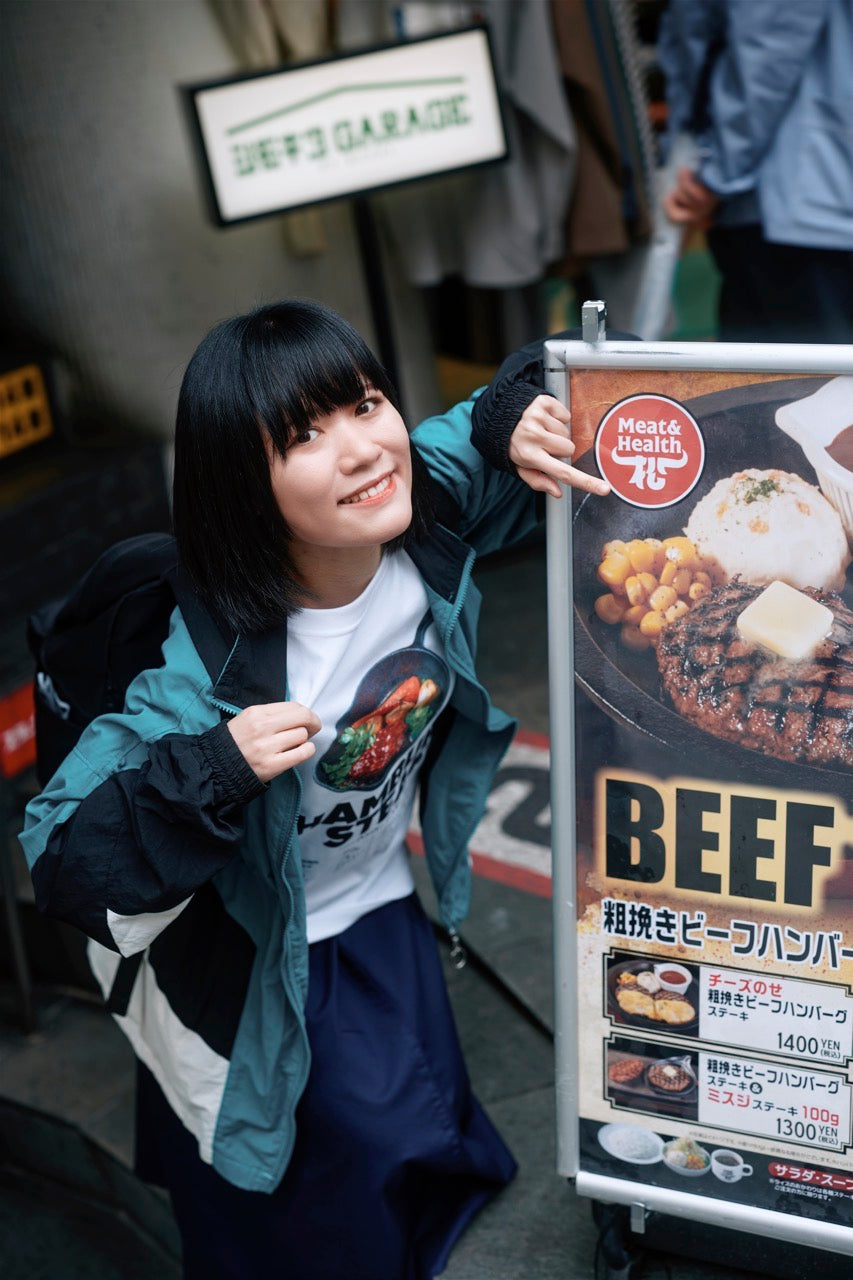 おいしい「HAMBURG STEAK」ハンバーグ レシピTシャツ
